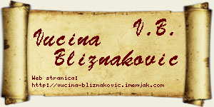 Vucina Bliznaković vizit kartica